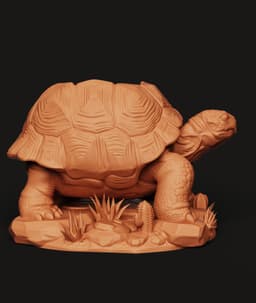 Realistic Tortoise Pot STL | Animal 3D Print | Planter 3d model