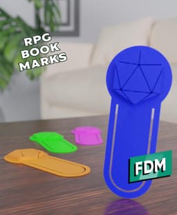 RPG - D20 Bookmarks 3d model