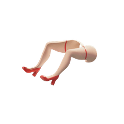 Girl Legs Glasses 3d model