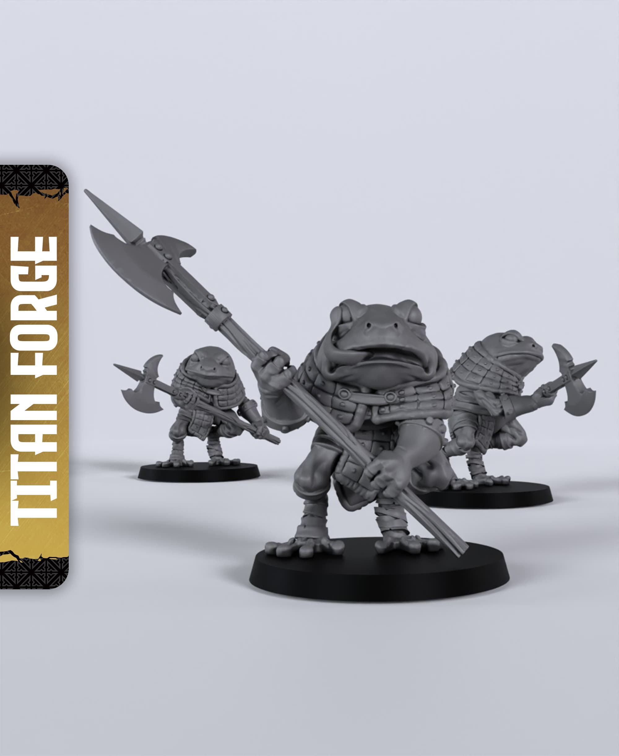 Frog Guardians - With Free Dragon - 5e DnD Inspired for RPG and Wargamers 3d model