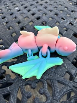 Multi-Color Articulated Tuna Dragon! 3d model