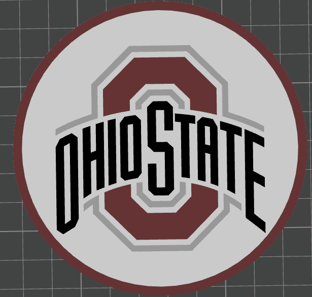 Ohio State University Coaster - Bambu AMS 3d model