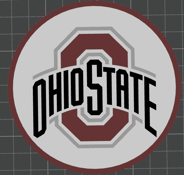 Ohio State University Coaster - Bambu AMS 3d model