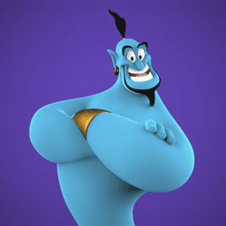 Genie and his Lamp -Aladdin 3d model