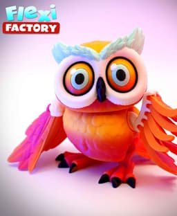 Flexi Factory Owl with 3MF Included! 3d model
