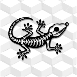 lizard skeleton fossil 3d model