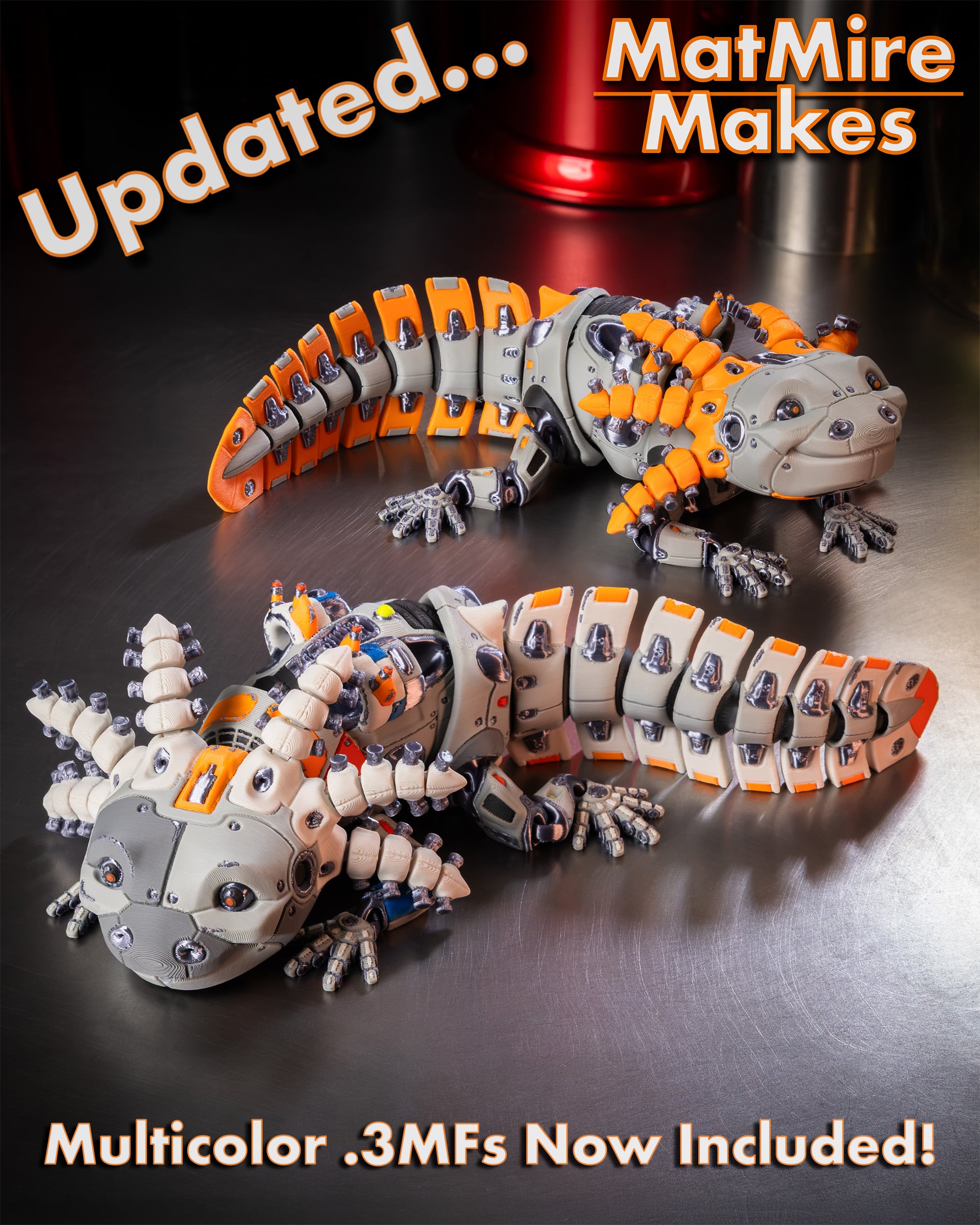 RoboLotl - Robot Axolotl - Articulated Figure 3d model