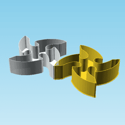 Shuriken 0068, nestable box (v2) 3d model
