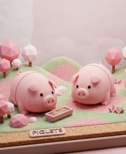 Cute Piglet clicker and keychain 3d model