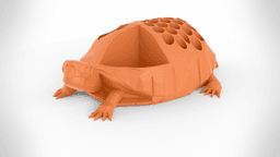 Low Poly Turtle Pencil Holder with Secret Compartment - Render - 3d model