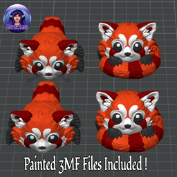 Red Panda Puff - Exclusive Model 3d model