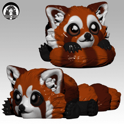 Red Panda Puff - Exclusive Model 3d model