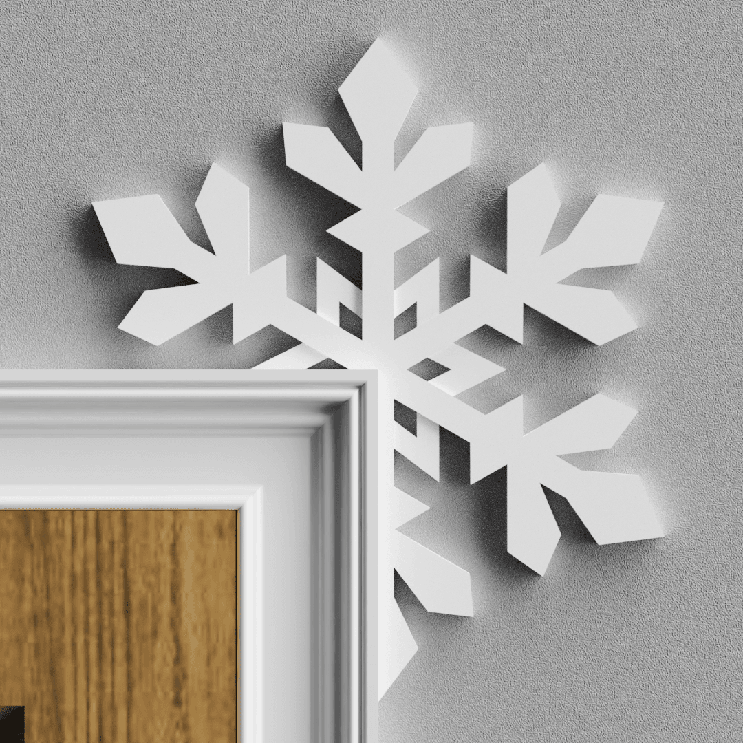 Snowflake Door Topper 3d model