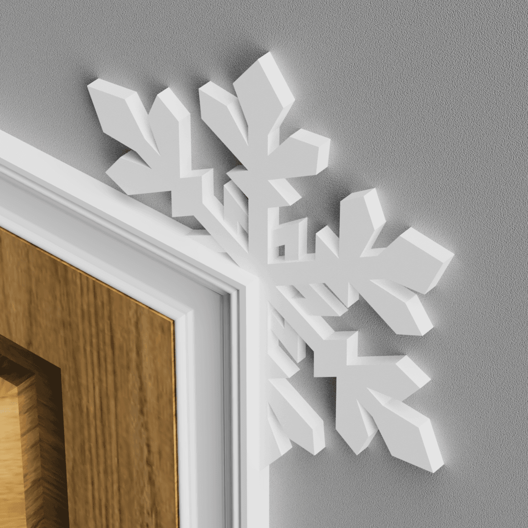 Snowflake Door Topper 3d model