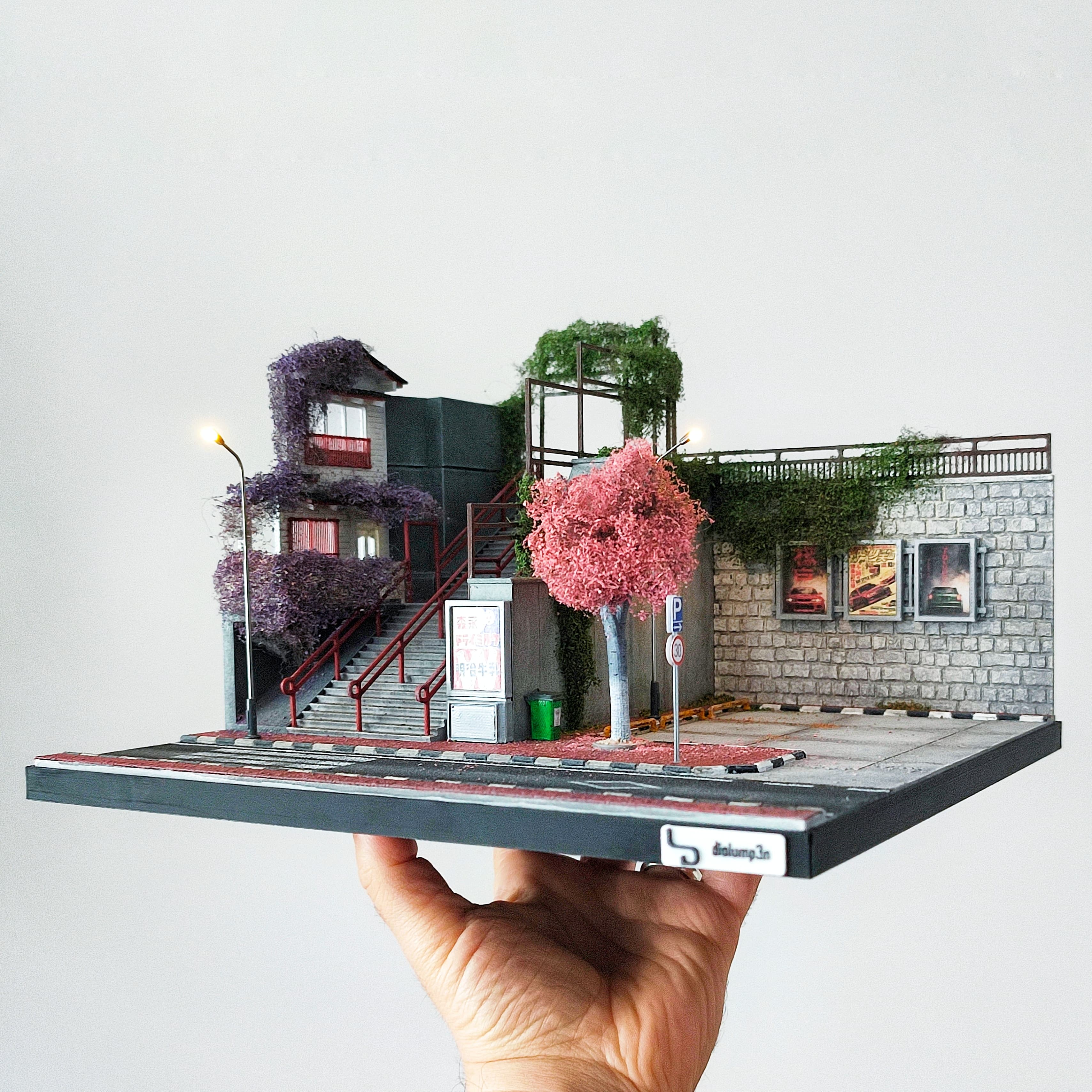 Your Name Kimi No Na Wa - Suga Temple Stairs Diorama for Hot Wheels and 1:64 Scale Diecast Cars 3d model