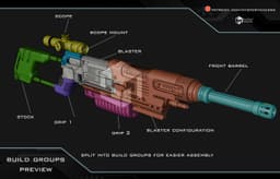 MW20 blaster rifle configuration 3d model