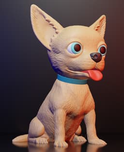 Chihuahua By Colors 3d model