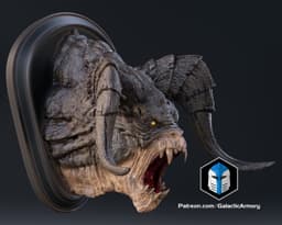 Fallout Deathclaw Trophy and Life Sized Wall Mount - 3D Print Files 3d model