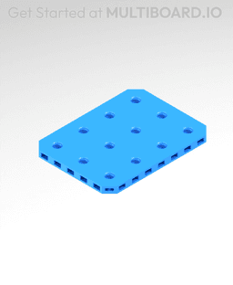 4x3 MU - Small Thread Offset MU - MultiBoard Plate 3d model
