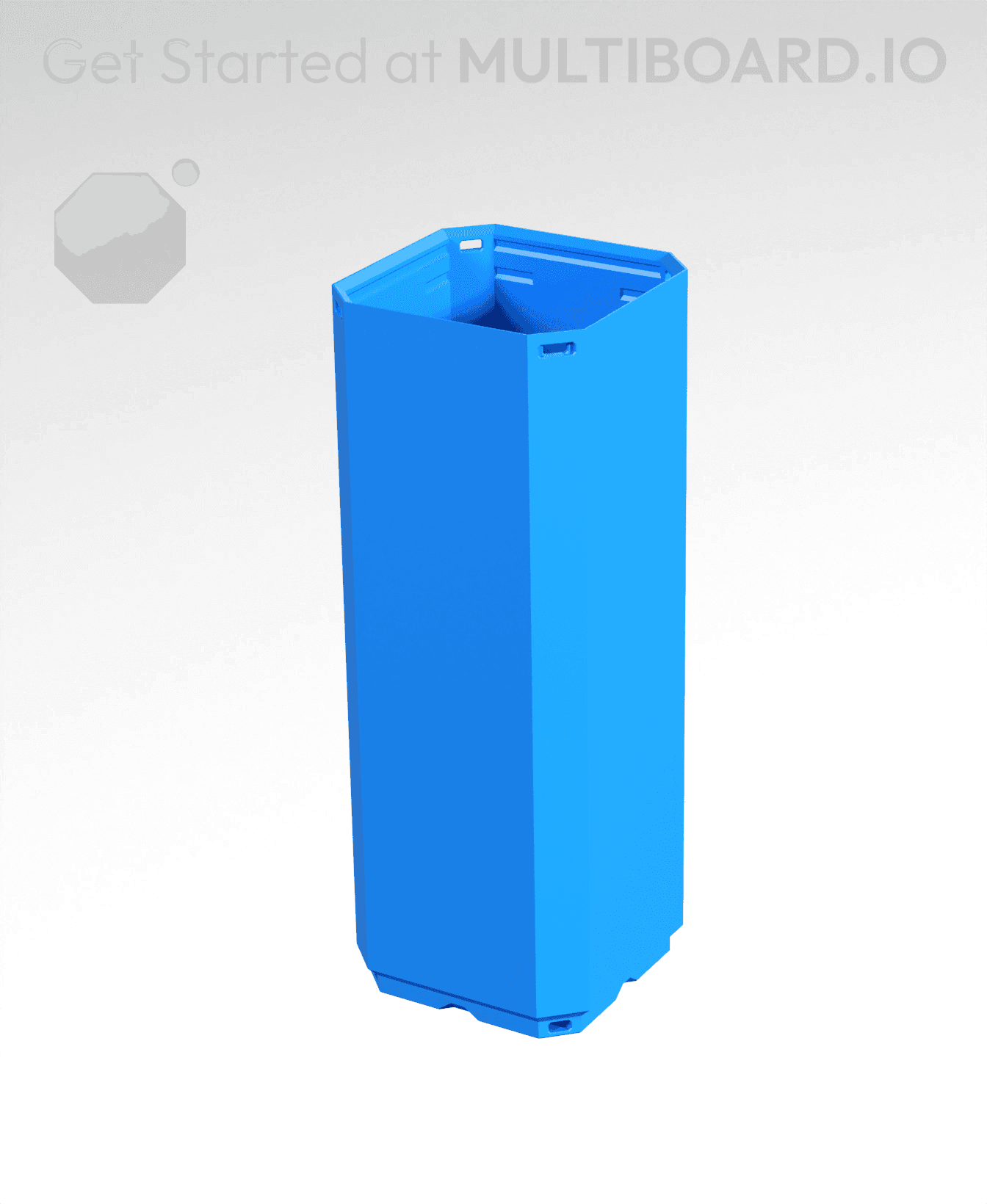 1x1x2.5 CU - Simple Walls - Multibin Shell 3d model