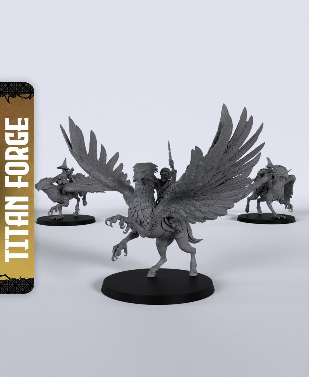 Hippogryphs - With Free Dragon - 5e DnD Inspired for RPG and Wargamers 3d model
