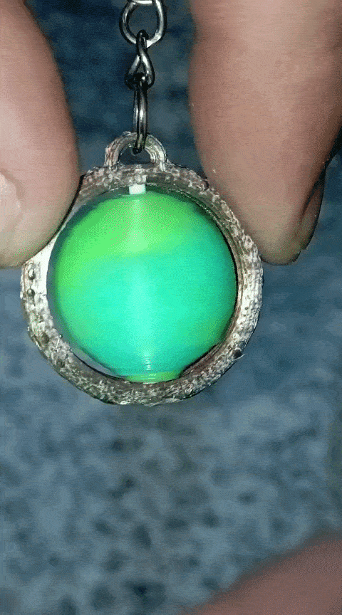 Rotating keychain EARTH, MOON & MARS 3d model