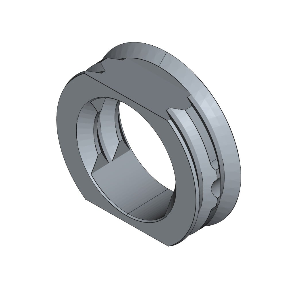 D-LOCK_CONNECTOR_L-M-SINGLE-FLANGE-THRU 3d model
