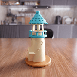 Lighthouse Decor - Coastal Nautical Tabletop Miniature 3d model