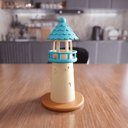 Lighthouse Decor - Coastal Nautical Tabletop Miniature 3d model
