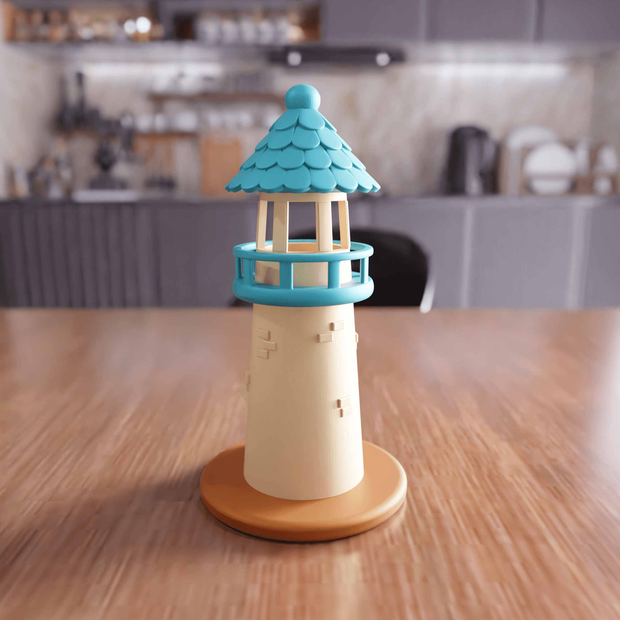 Lighthouse Decor - Coastal Nautical Tabletop Miniature 3d model
