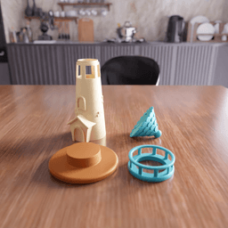 Lighthouse Decor - Coastal Nautical Tabletop Miniature 3d model