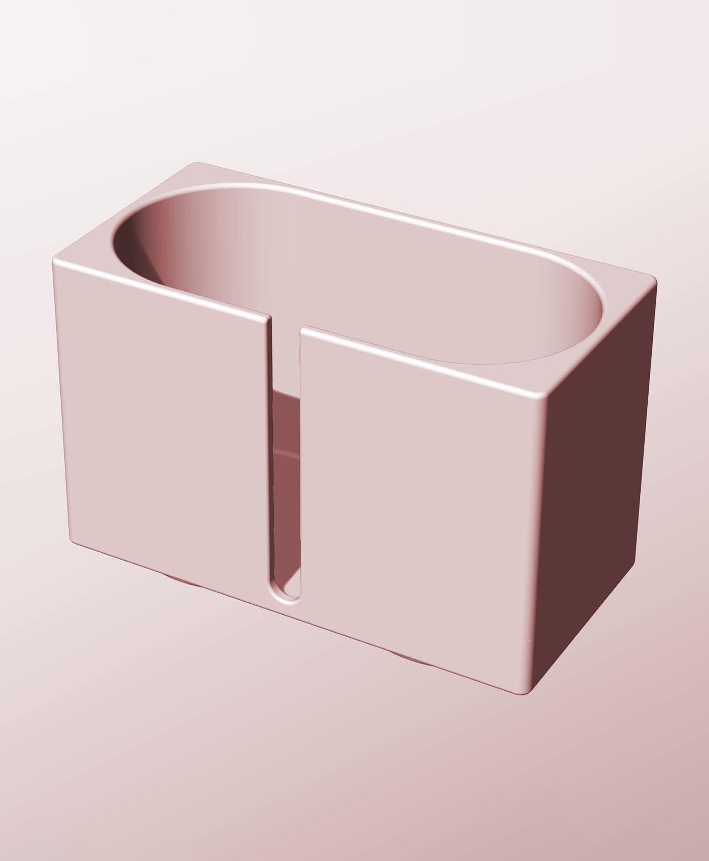 CX68-95-SB Modular Stacking slotted container for home decor 3d model