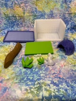 Aquarium Mini Critter Display Set 3d model