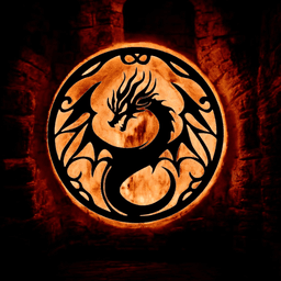 Fiery Dragon - Wall Art 3d model