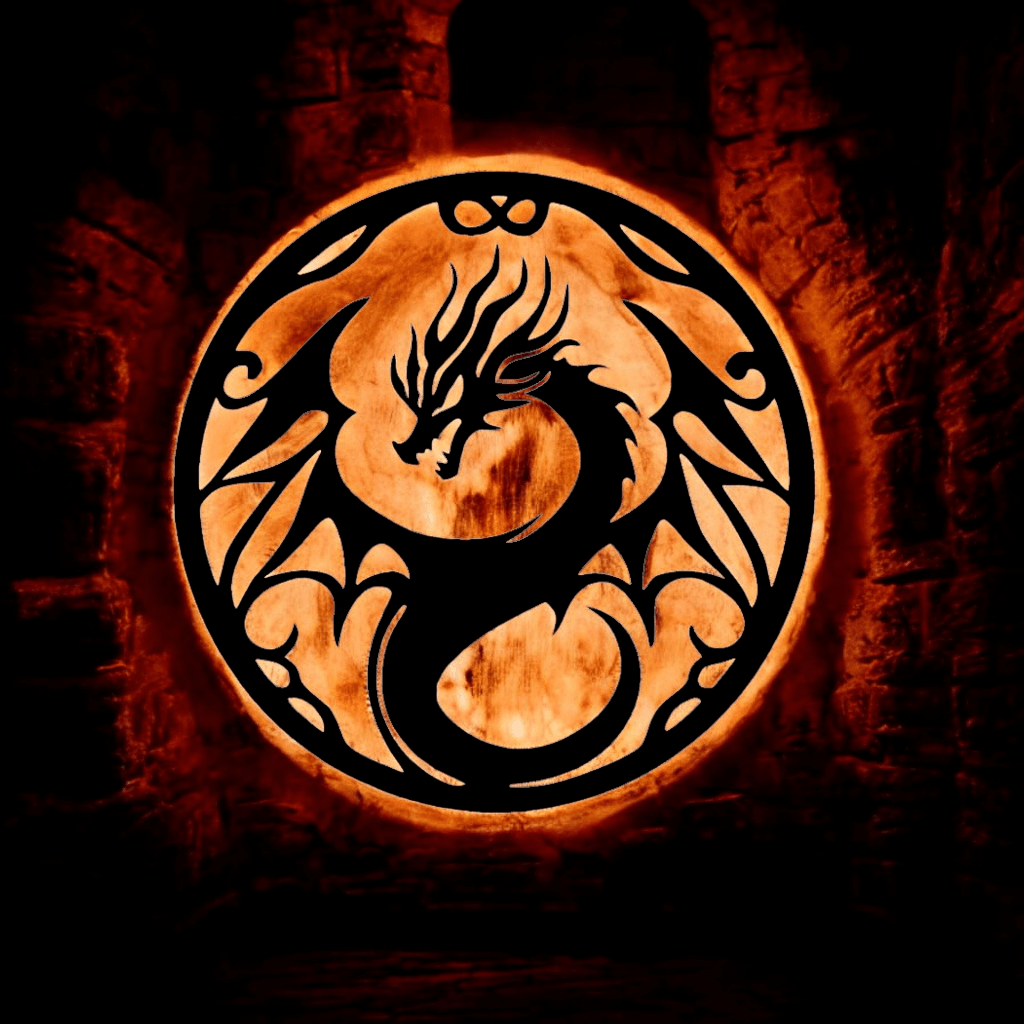 Fiery Dragon - Wall Art 3d model