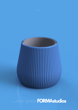 Planter with drip tray - FORMAstudios P011 3d model