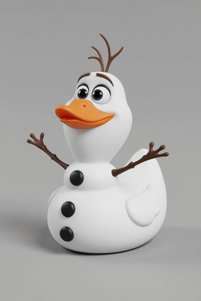 Snowman Duck 3d model