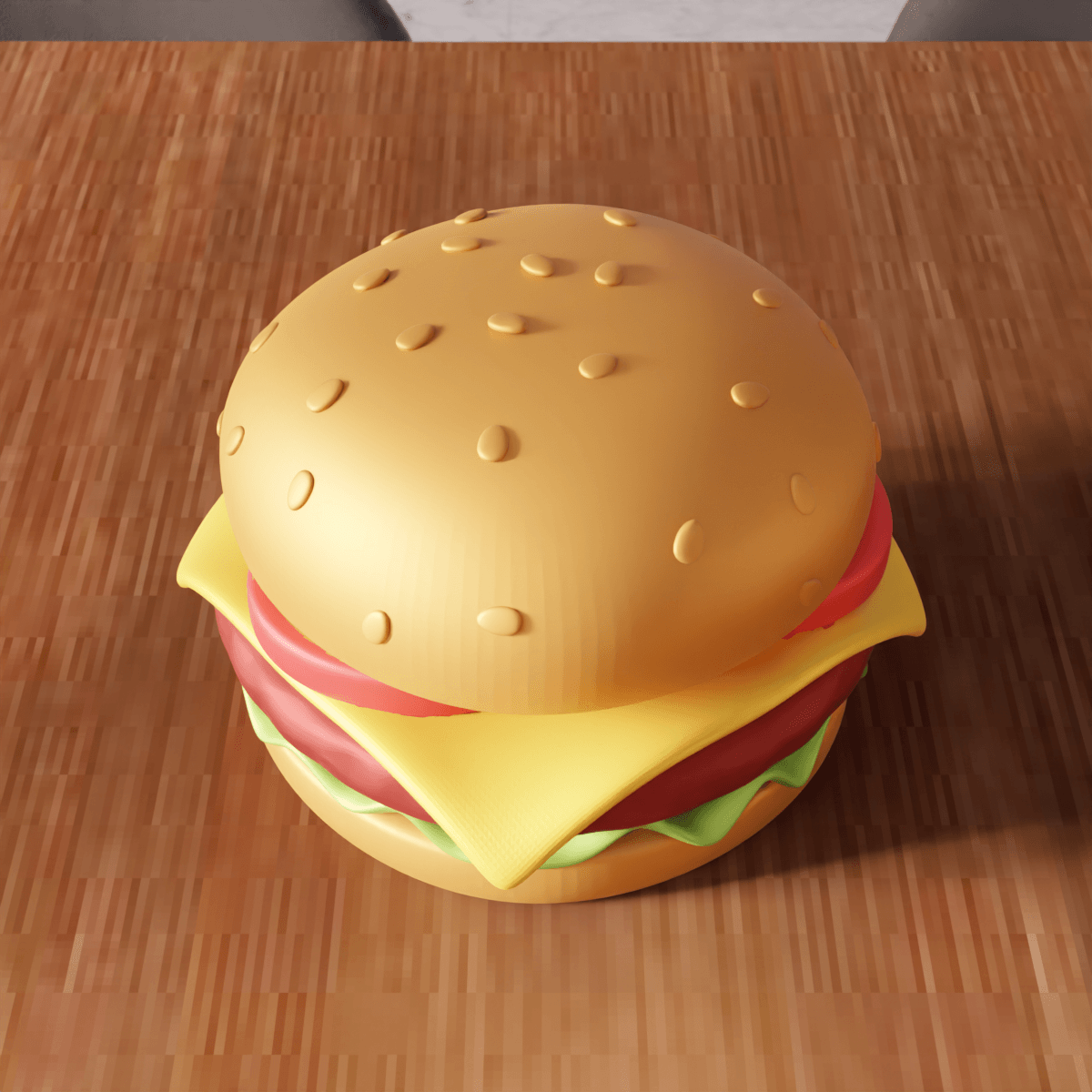 Cheeseburger Figure - Decorative Food Model Kitchen 3d model