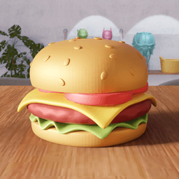 Cheeseburger Figure - Decorative Food Model Kitchen 3d model