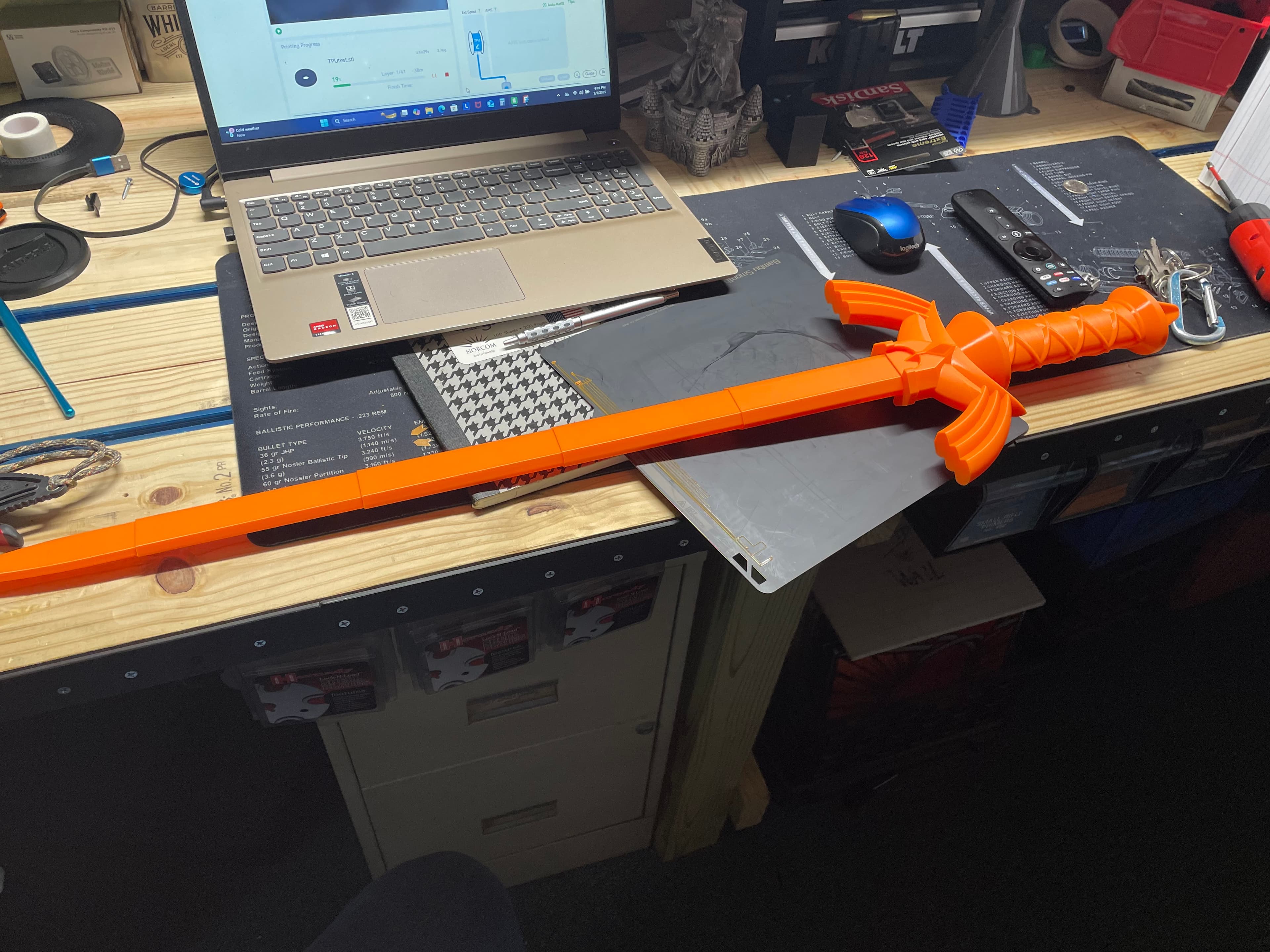 My son loves it. I printed on a Bambu Labs X1C and I used Bambu basic orange filament with the .2 standard settings on a smooth plate. It printed absolutely great with no problems.