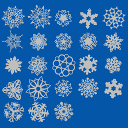 23 Piece Snowflake Set 3d model