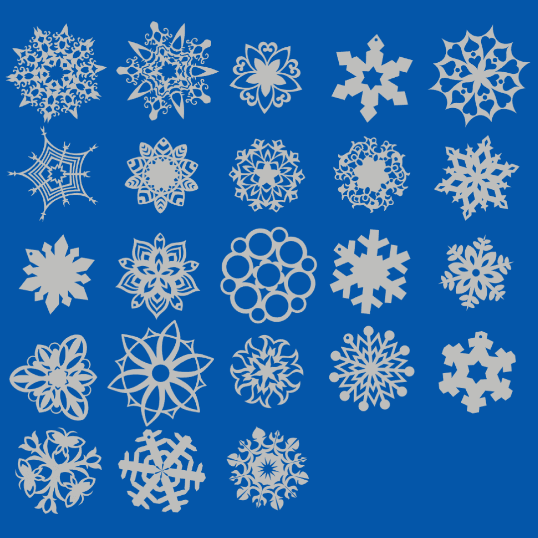 23 Piece Snowflake Set 3d model