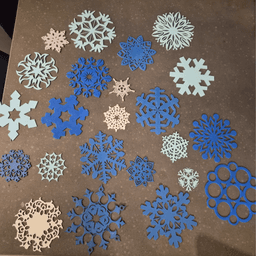 23 Piece Snowflake Set 3d model