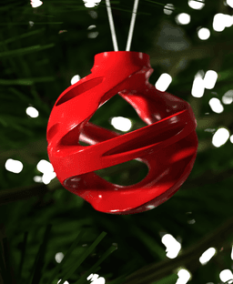 Christmas Ornament Plushy Swirls 001 3d model
