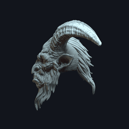 Ballhorn v4 Action Figure Head 3d model