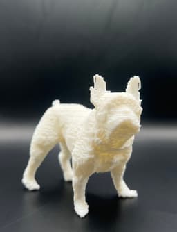 Low Poly & Pixelated Frenchie Pup 3d model