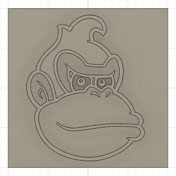 Plaque tête Donkey Kong 3d model