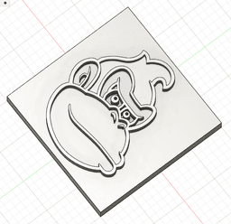 Plaque tête Donkey Kong 3d model