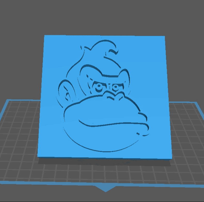 Plaque tête Donkey Kong 3d model