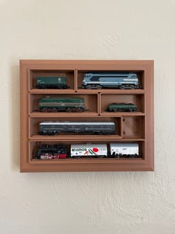 Model Train Gridfinity Display Frame Remix 3d model